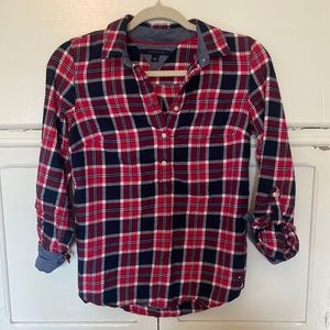 Tommy Hilfiger half-button flannel